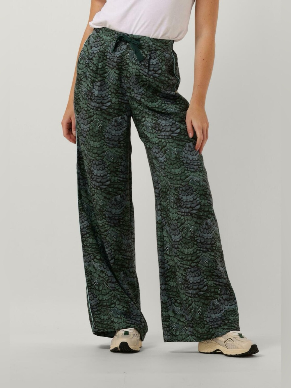 Scotch & Soda High-Rise Wide Leg Pajama Pants in green Size XS